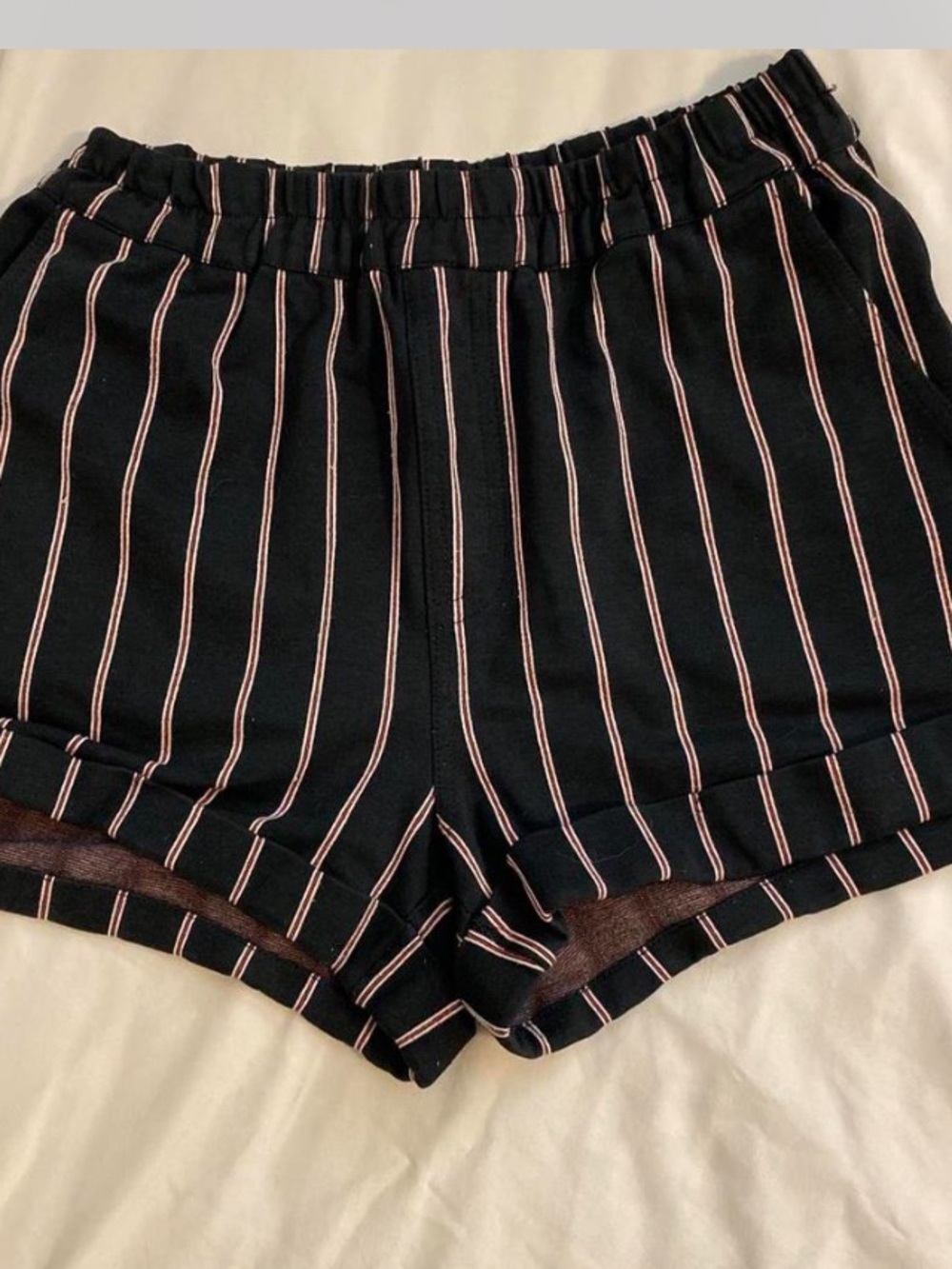 Forever 21 Navy Shorts with Red Stripes Sz S
